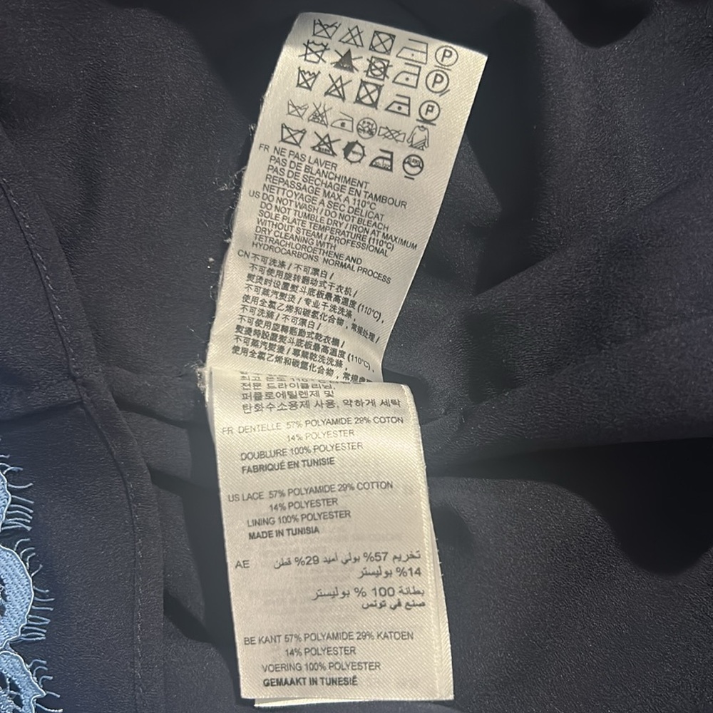 Sandro blue lace mini dress - Picture 10 of 13